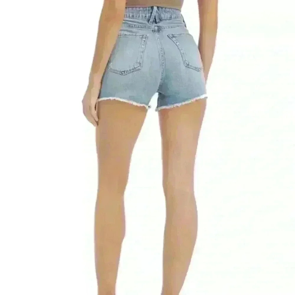 Good American Cut Off Denim Shorts in Blue 685 size 28 - Picture 2 of 7